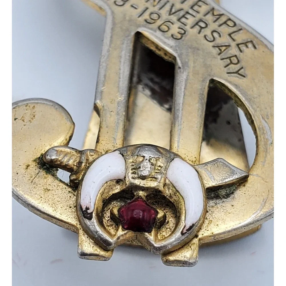 Nashville Masonic Temple 1913-1963 Anniversary Al Menah Scimitar $ Money‎ Clip